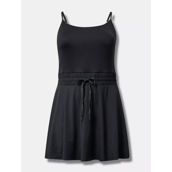 Torrid Women's Plus Size Performance Core 2Fer Mini Black Active Dress Size 4 4X - Picture 1 of 6
